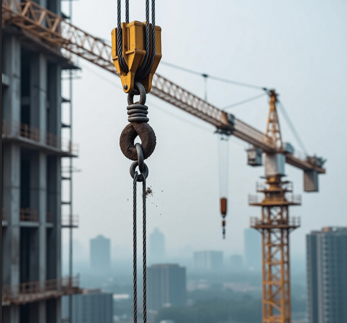 Tower crane wire rope