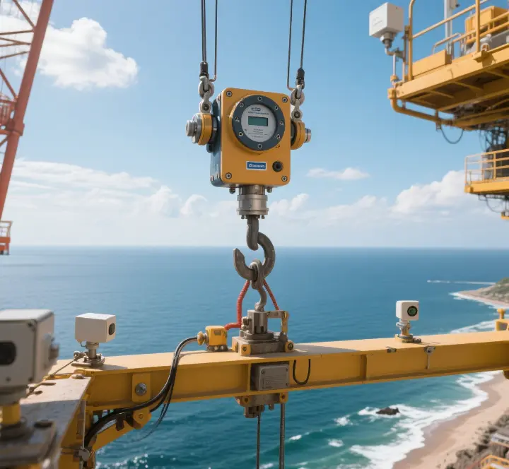 Marine crane moment limiter