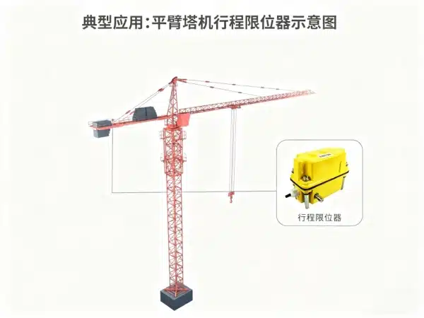 Course limiteur est utilisé dans les grues à tour