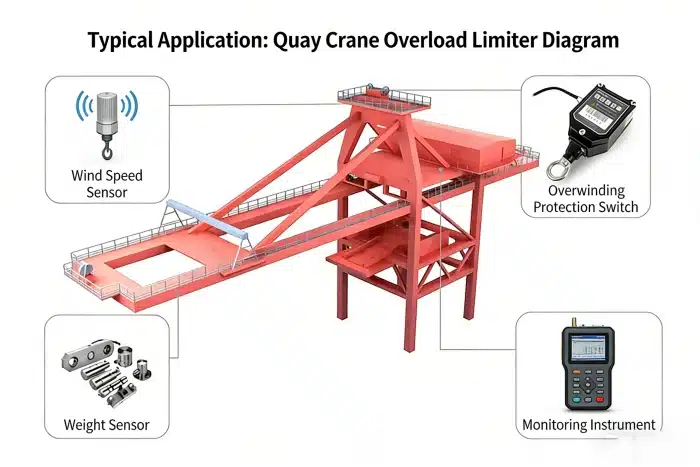 Application of Overload Limiter on Quayside Container Cranes