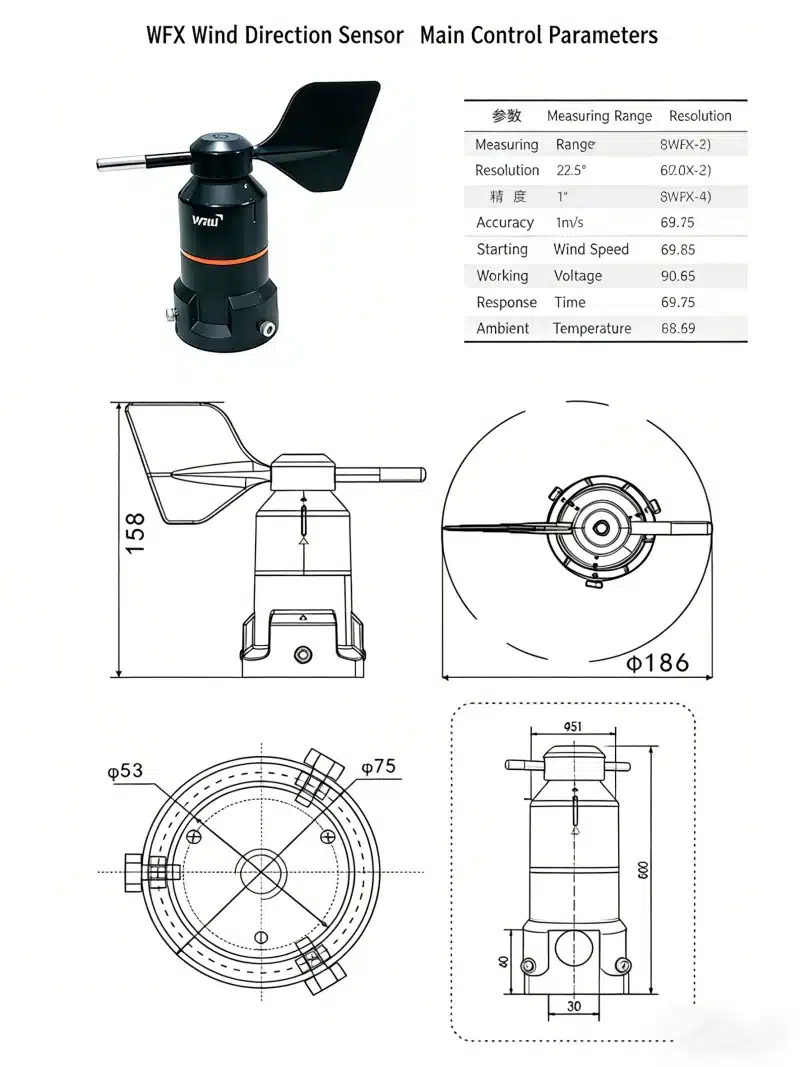 Wind direction sensor