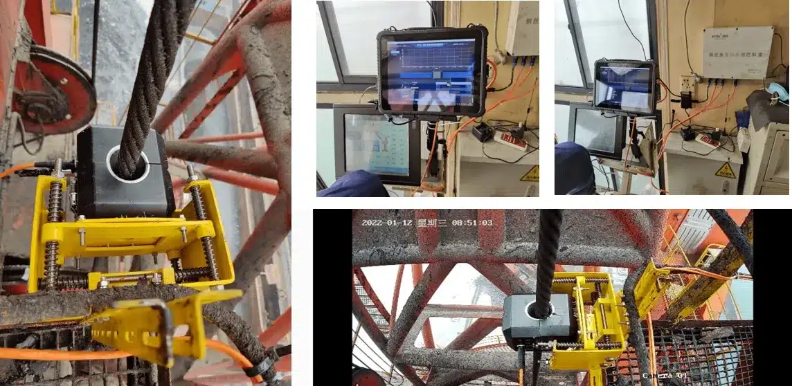 Non-destructive flaw detection and monitoring of wire rope